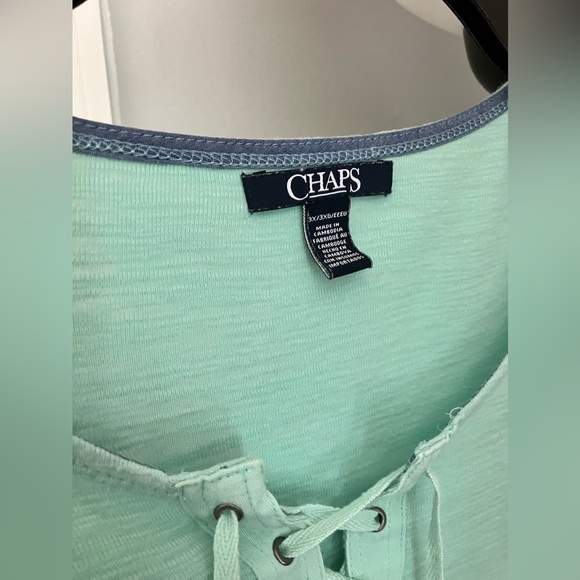 Chaps Women’s Tshirt size 3X. 100% Cotton, Mint Green Color 3/4 Sleeves. - Picture 16 of 16
